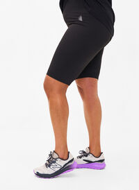 Långa träningsshorts i tajt modell, Black, Model