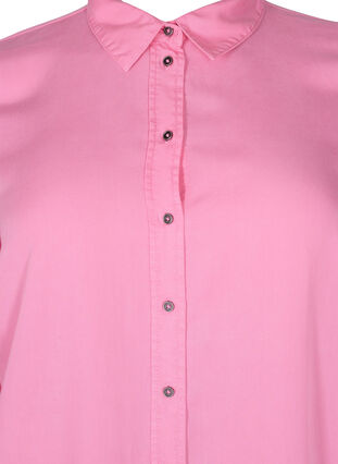 Lång skjorta i 100% lyocell (TENCEL™) med 3/4-ärmar, Rosebloom, Packshot image number 2