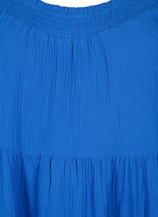 Enfärgad klänning i bomull, Victoria blue, Packshot image number 2