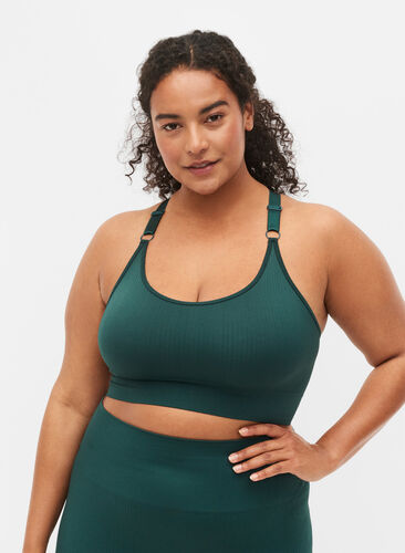 Seamless sport-bh i ribbat material, Pine Grove, Model image number 0