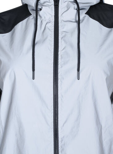 Reflexjacka med huva, Black w. Reflex, Packshot image number 2