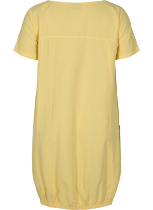 Kortärmad klänning i bomull, Goldfinch, Packshot image number 1