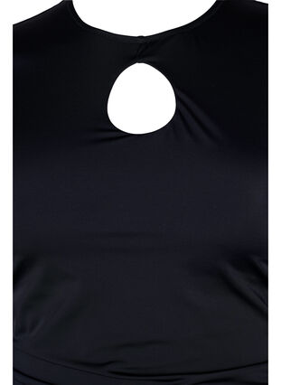 Baddräkt med korta ärmar, Black, Packshot image number 2