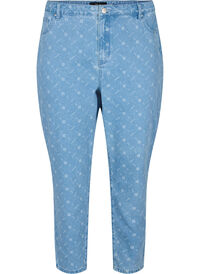Mom fit Mille jeans med tryck