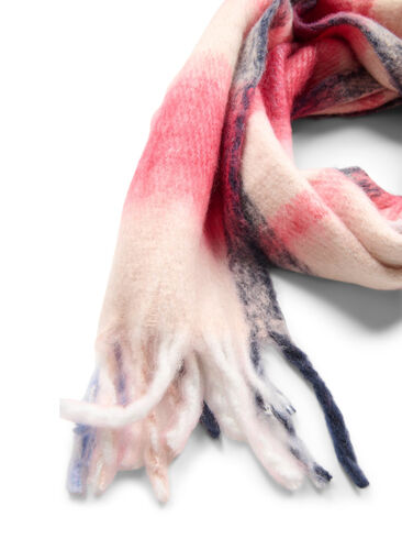 Halsduk med fransar, Pink, Packshot image number 1