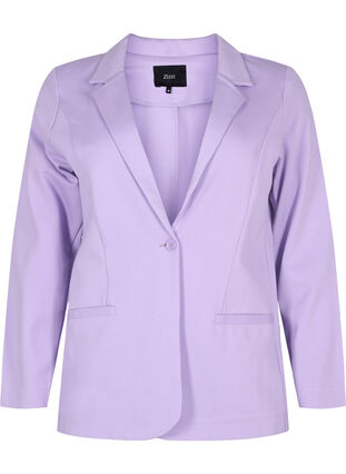 Enkel blazer med knapp, Purple Rose, Packshot image number 0