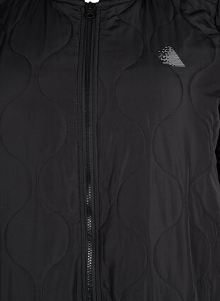 Bomberjacka med fickor och glitter, Black, Packshot image number 2
