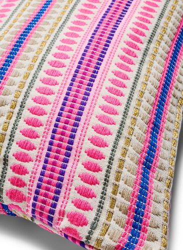 Kuddfodral med färgglatt mönster, Light Pink, Packshot image number 1