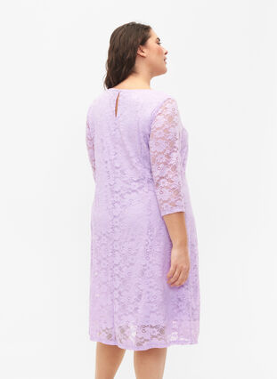 Spetsklänning med 3/4-ärmar, Lavendula, Model image number 1