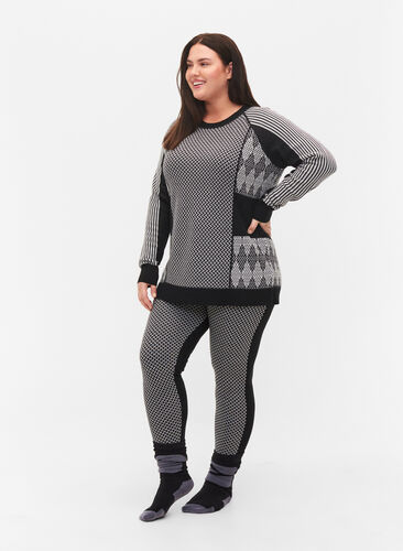 Underställsbyxor med ull, Medium Grey Comb, Model image number 0
