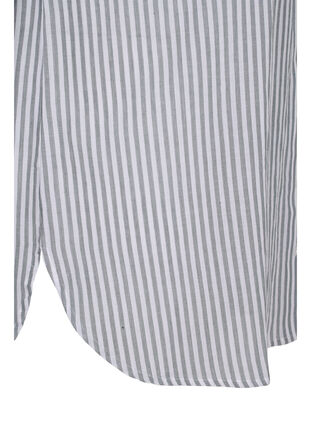 Randig tunika med V-ringad hals och knappar, Balsam Green Stripe, Packshot image number 3