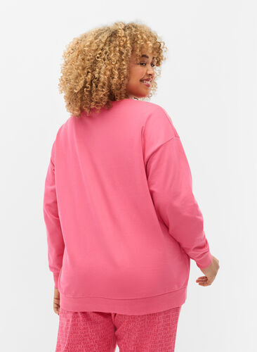 Sweatshirt i bomull med texttryck, Hot P. w. Lesuire S., Model image number 1