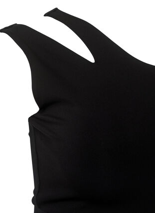 Sport-bh med utskuret parti, Black, Packshot image number 3