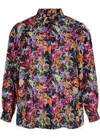 FLASH - Långärmad skjorta med blommönster