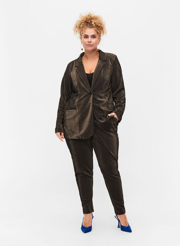 Kavaj med glitter och knäppning, Black w. Lurex, Model image number 2