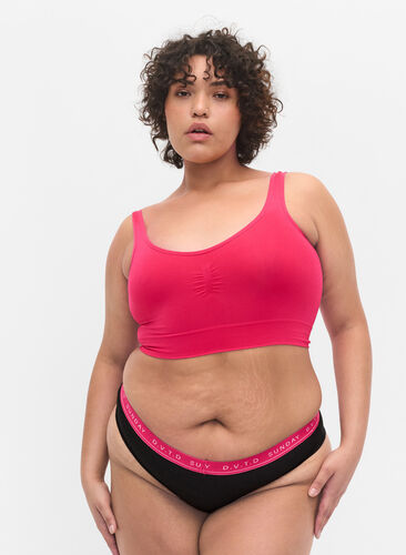 Seamless bh med stretch, Bright Rose, Model image number 2