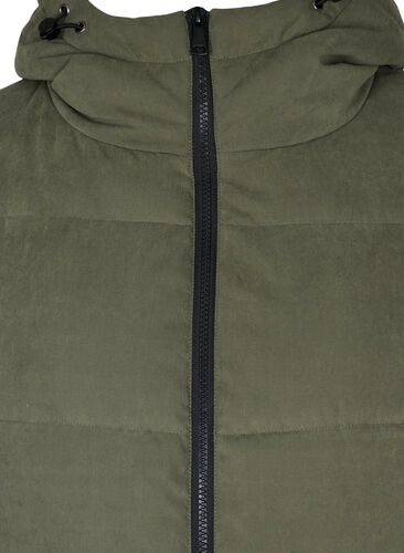 Lång vinterjacka med colour block, Grape Leaf W/Blk, Packshot image number 2