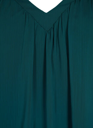 Enfärgad blus med fladdermusärmar och V-ringad hals, Ponderosa Pine, Packshot image number 2
