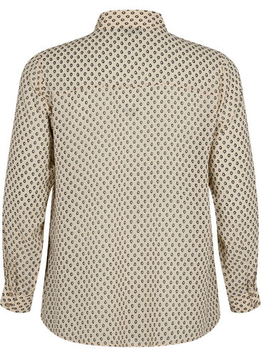 FLASH - Långärmad skjorta med tryck, Off White Dot , Packshot image number 1