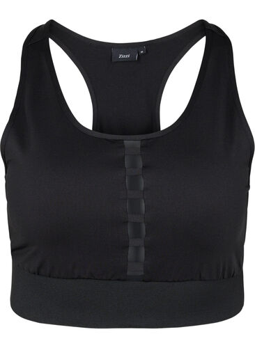 Sport-bh med brottarrygg, Black, Packshot image number 0