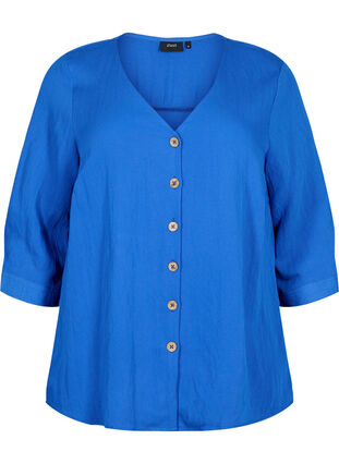 V-ringad blus i viskos med knappar, Surf the web, Packshot image number 0