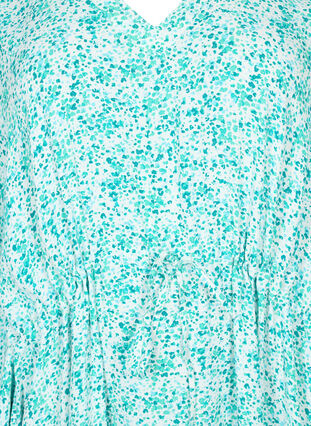 Viskos caftanklänning med tryck, Green Dot, Packshot image number 2