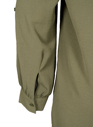 Solid färg tunika med v-hals och knappar, Kalamata, Packshot image number 3
