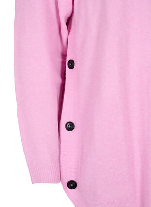 Stickad tröja med knappdetaljer, Lilac Sachet Mel., Packshot image number 2