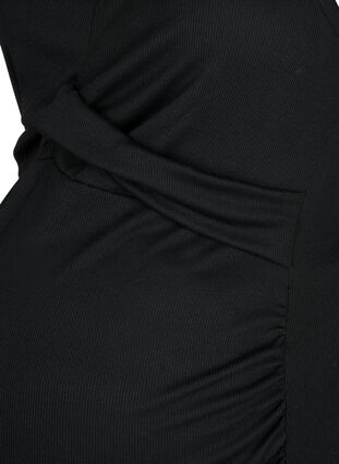 Ribbad klänning för gravida, Black, Packshot image number 2