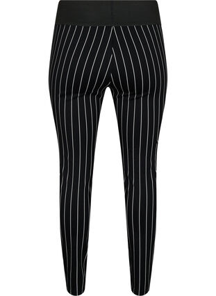 Leggings med ränder, Black/White Stripes, Packshot image number 1