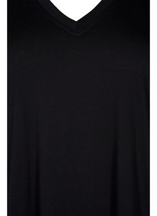 T.shirt med ärmar i spets, Black, Packshot image number 2