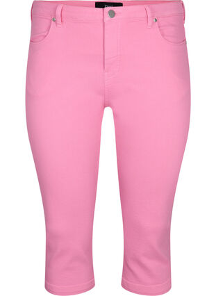 Kroppsnära Emily capribyxor, Rosebloom, Packshot image number 0
