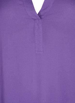 V-ringad tunika i viskos, Deep Lavender, Packshot image number 2