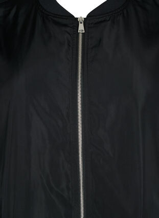Lång bomberjacka med fickor, Black, Packshot image number 2