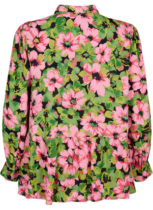 Blommig skjorta i viskos, Pink G. Flower AOP, Packshot image number 1