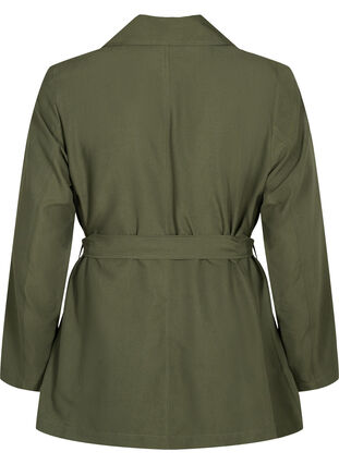 Trenchcoat med bälte och fickor, Grape Leaf, Packshot image number 1