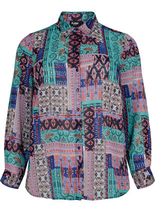 FLASH - Långärmad skjorta med tryck, Multi Ethnic , Packshot image number 0