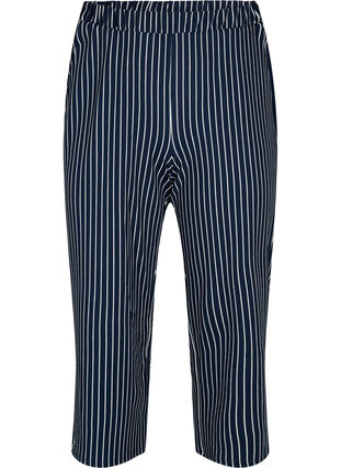 Lösa byxor med ankellängd, Navy Blazer Stripe, Packshot image number 0