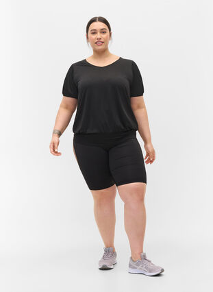 Kortärmad träningströja, Black, Model image number 2