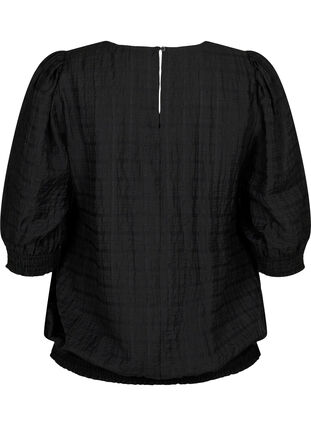 Smockblus med lyocell (TENCEL™), Black, Packshot image number 1