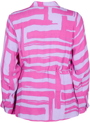 Tunika med omlott-design i viskos, Rose Violet AOP, Packshot image number 1