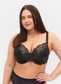 Vadderad bh i spets, Black, Model