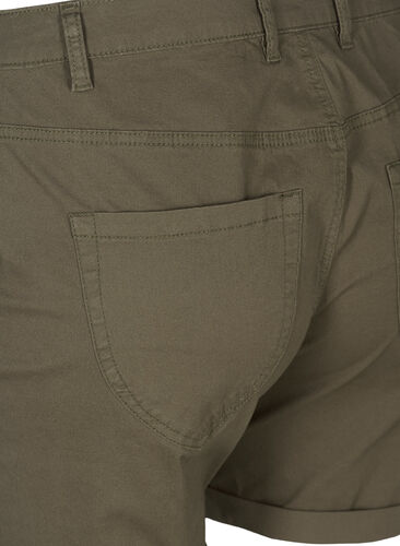 Shorts i bomull med fickor, Tarmac, Packshot image number 3