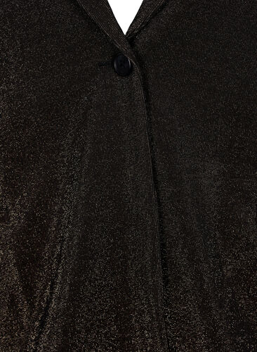 Kavaj med glitter och knäppning, Black w. Lurex, Packshot image number 2