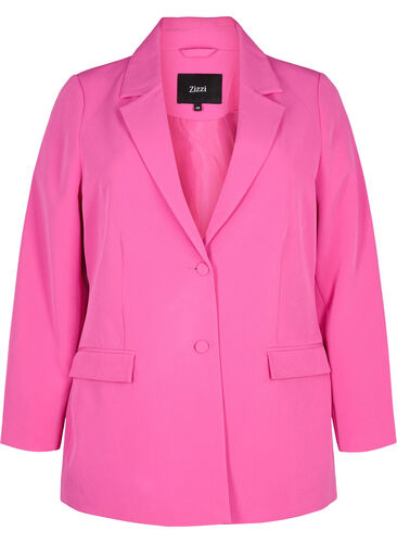 Klassisk blazer med knapp, Rose Voilet, Packshot image number 0