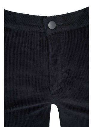Utsvängda sammetsbyxor, Black, Packshot image number 2