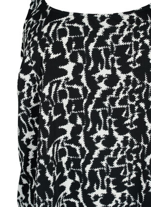 FLASH - Topp med tryck, Black White AOP, Packshot image number 2