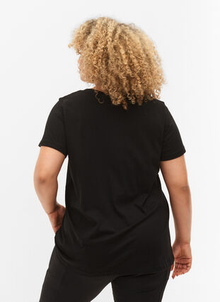 Sport t-shirt med tryck, Black w. Run Away, Model image number 1