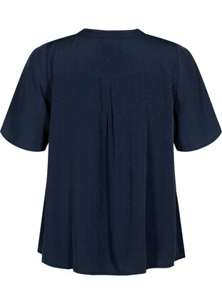 Kortärmad skjorta med prickig mönster, Total Eclipse, Packshot image number 1