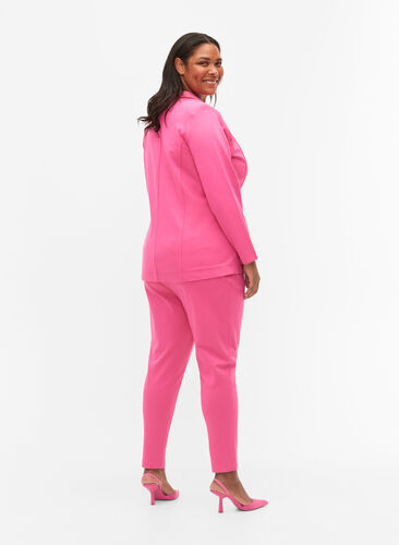Croppade byxor med fickor, Shocking Pink, Model image number 1